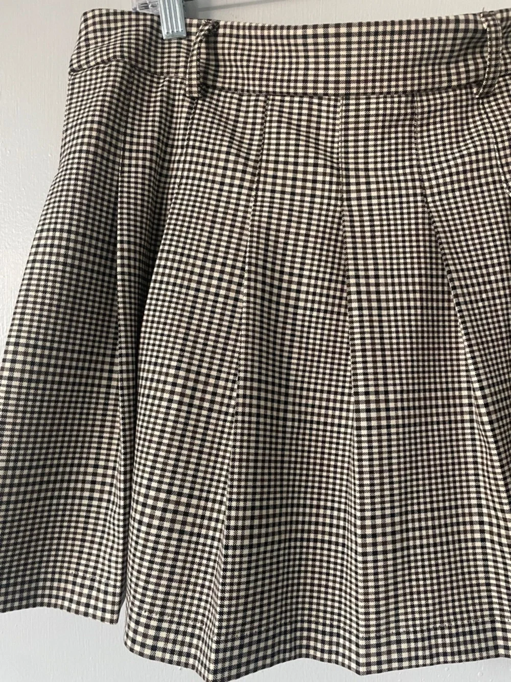 Maison D’ Emilie Black & White Gingham Pleated Skirt - Picture 2 of 9